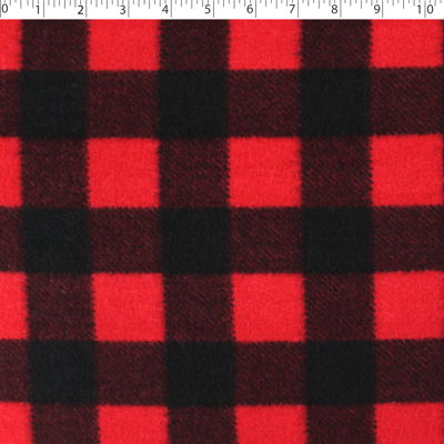 fleece red/black buffalo check