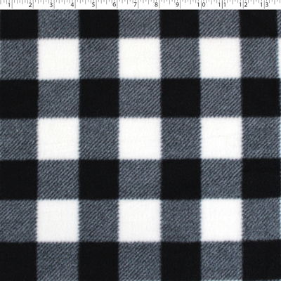 fleece ivory/black buffalo check