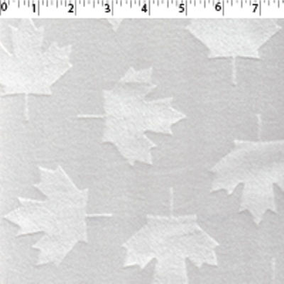 white polyester embossed maple leaf fleece