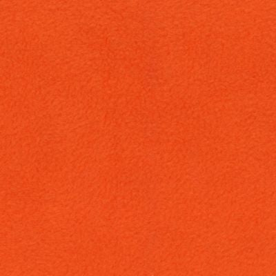 Medium weight brushed back polyester fleece in the colour of bright orange