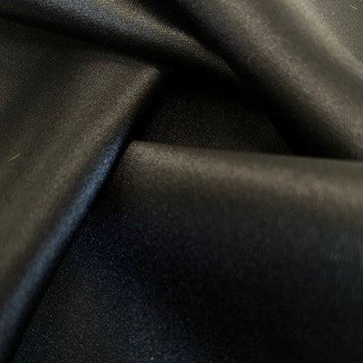black heavy matte satin