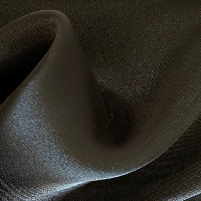 black crisp silky opaque organdy