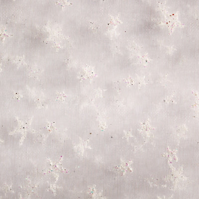 white sheer glitter white stars