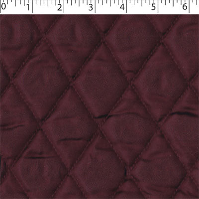 merlot polyester diamond quilt stain. Acetate lining Face, Polyester fill, and Polypropylene back
