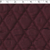 merlot polyester diamond quilt stain. Acetate lining Face, Polyester fill, and Polypropylene back