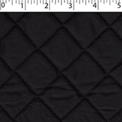 black polyester cotton face and back quilted broadcloth with 4 oz polyester fill