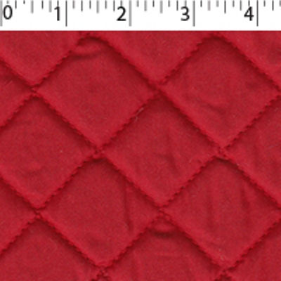 red polyester cotton face and back quilted broadcloth with 4 oz polyester fill