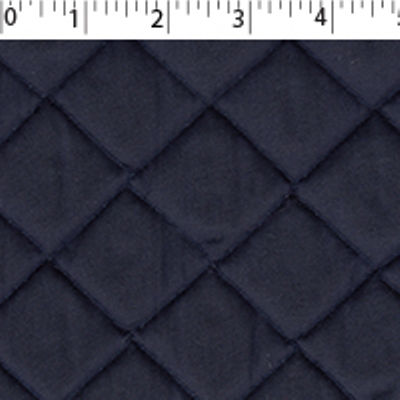 navy polyester cotton face and back quilted broadcloth with 4 oz polyester fill