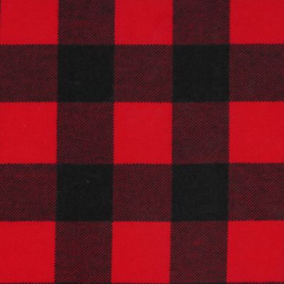 1 1/2" red/black buffalo check flannelette