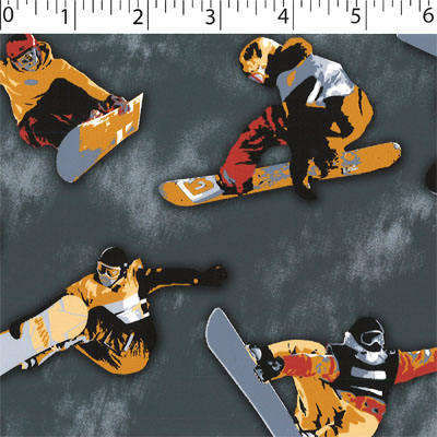 FLANNELETTE PRINTS - SNOWBOARDER
