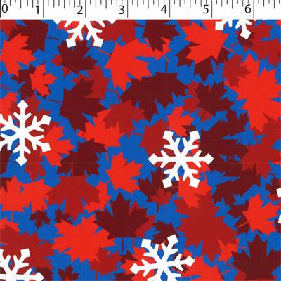 FLANNELETTE PRINTS - MAPLE LEAF SNOWFLAKE
