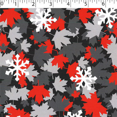 FLANNELETTE PRINTS - MAPLE LEAF SNOWFLAKE