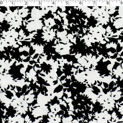 FLANNELETTE PRINTS - FLOWER SILHOUETTE