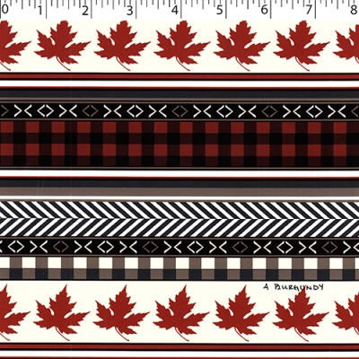 TRUE NORTH FLANNELETTE - LEAF STRIPE