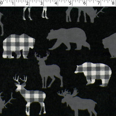 FIRESIDE FLANNELETTE - BUFFALO WILDLIFE