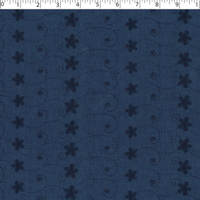 denim embroidered eyelet