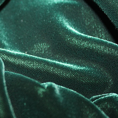 polyester velvet in dark green