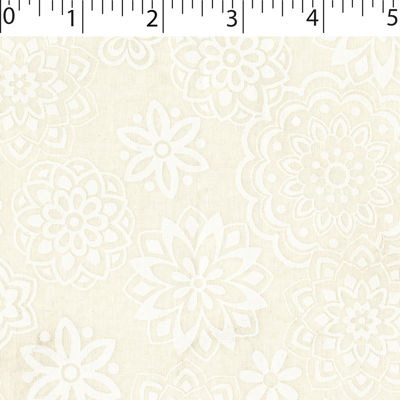 ivory tone on tone medallion print