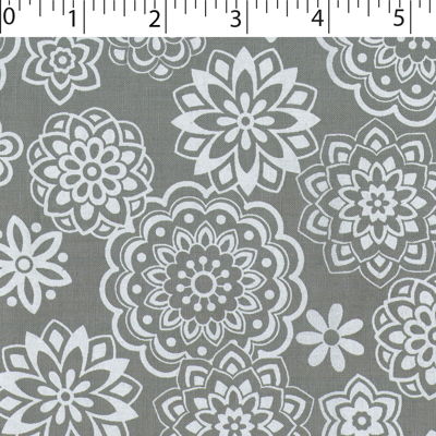silver tone on tone medallion print