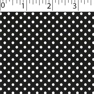 black ground cotton fabric with white little dot prints