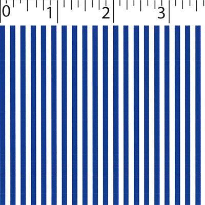 blue ground cotton fabric with white little stripe prints