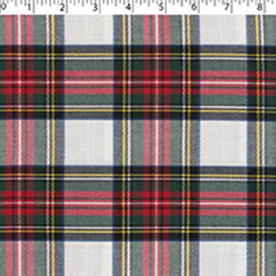 dress stewart plaid in medium weight polyester Viscose Yarn Dye Twill weave.