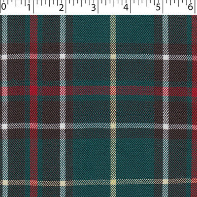 Newfoundland plaid in medium weight polyester Viscose Yarn Dye Twill weave.