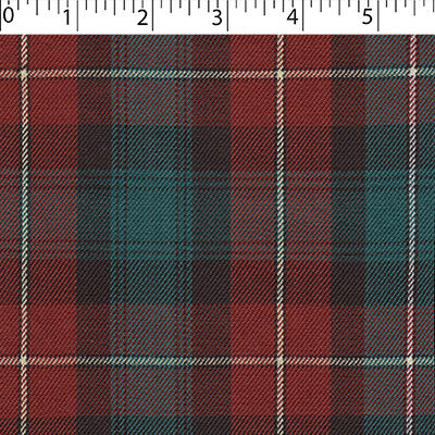 Prince Edward Island plaid in medium weight polyester Viscose Yarn Dye Twill weave.