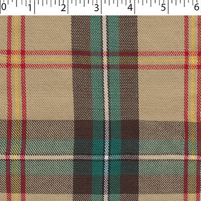 Saskatchewan plaid in medium weight polyester Viscose Yarn Dye Twill weave.
