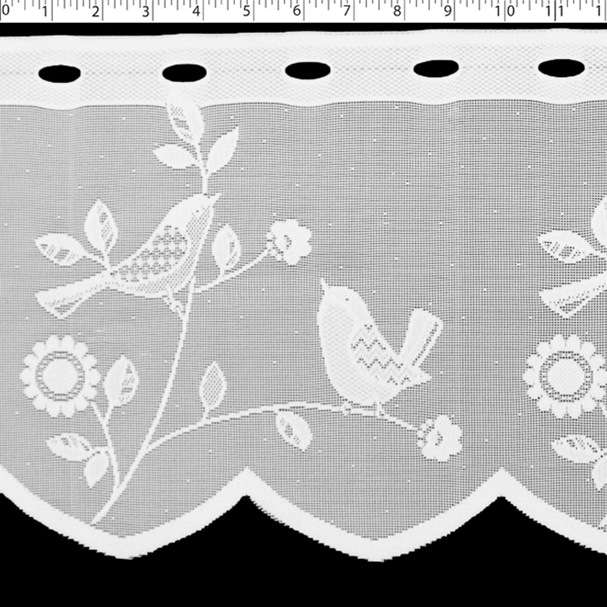 DRAPERY CAFE LACE 12" - OISEAU