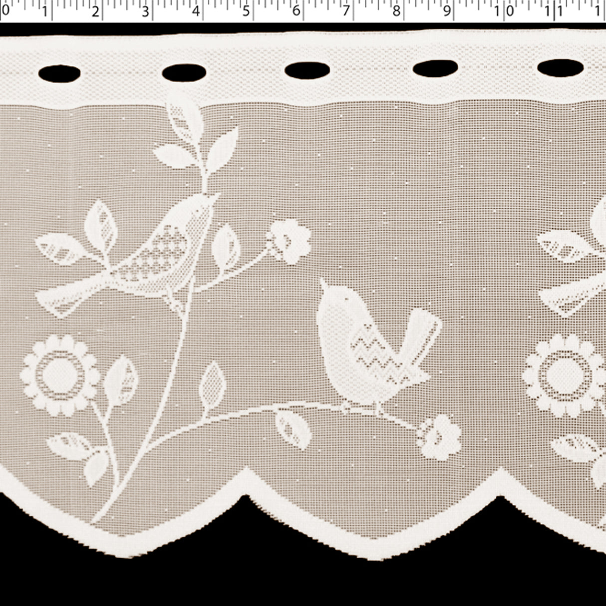 DRAPERY CAFE LACE 12" - OISEAU