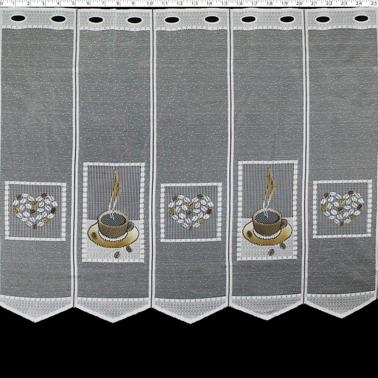 DRAPERY CAFE LACE 24" COFFEEBEAN