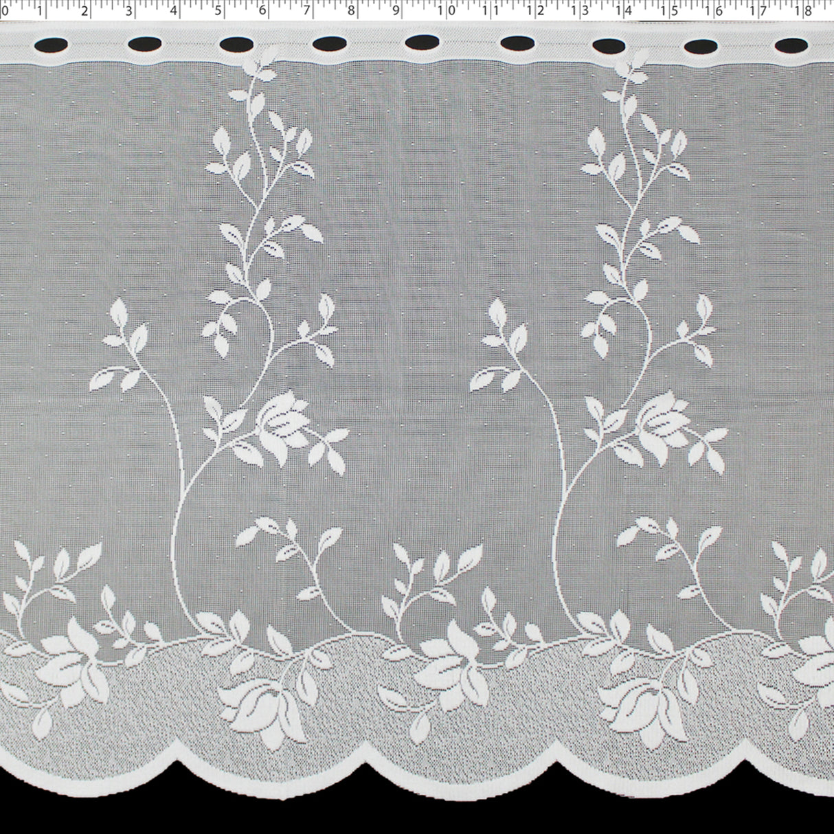 DRAPERY CAFE LACE 24" - FLEUR