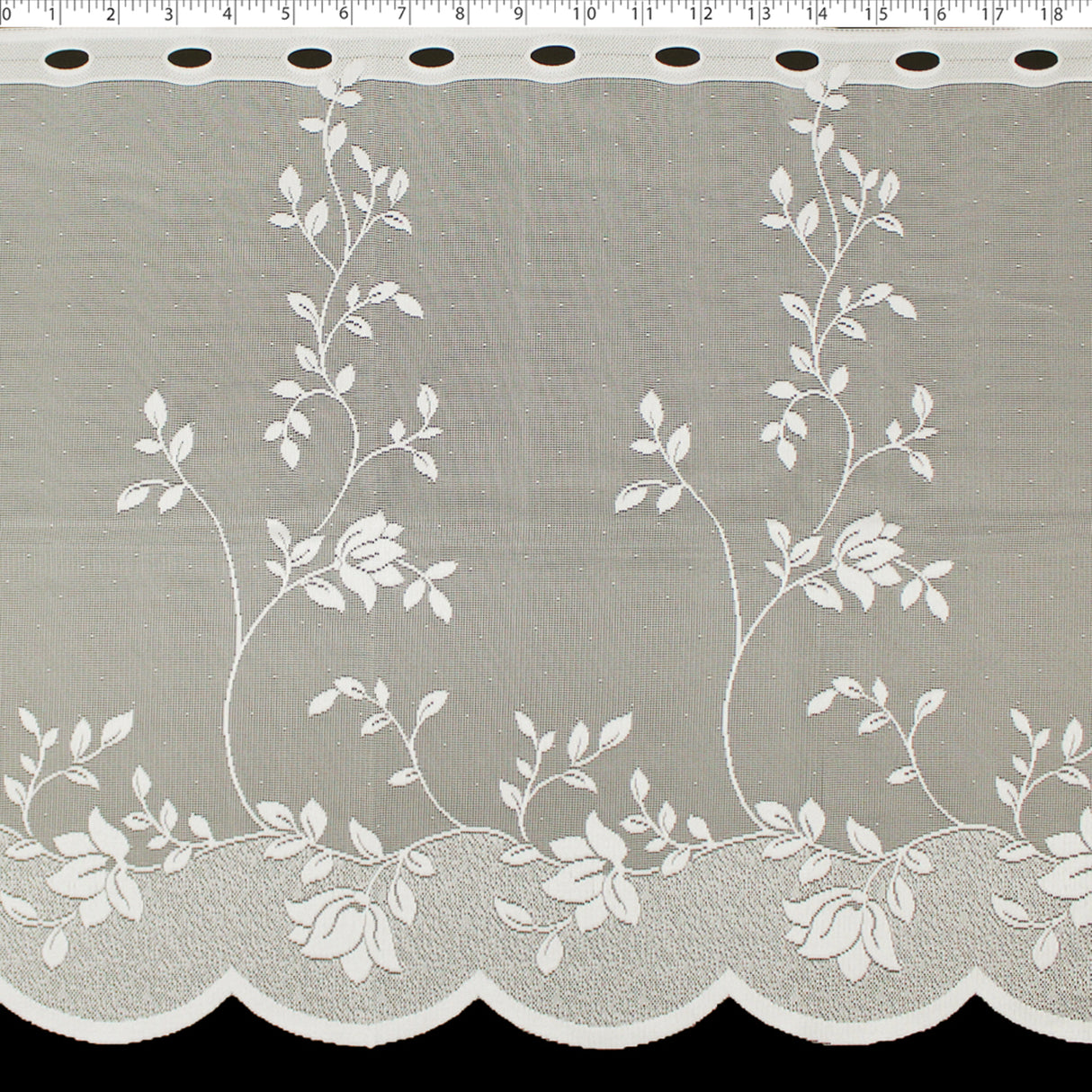 DRAPERY CAFE LACE 24" - FLEUR