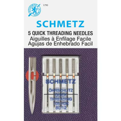 SCHMETZ 5 QUICK THREADING NEEDLES 80/12 (1790)