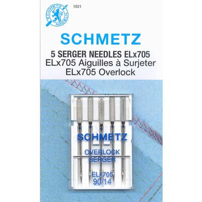 SCHMETZ SERGER NEEDLES ELX705 90/14 (1821)