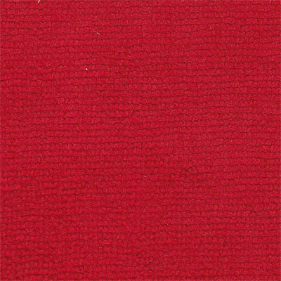 red polyester nylon cleaning cloth with both sides serged in matching thread