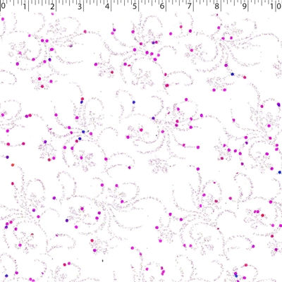 white glitter tulle swirl