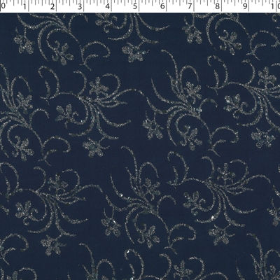 navy glitter tulle swirl