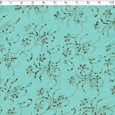 robins egg blue glitter tulle swirl