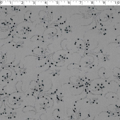 grey glitter tulle swirl