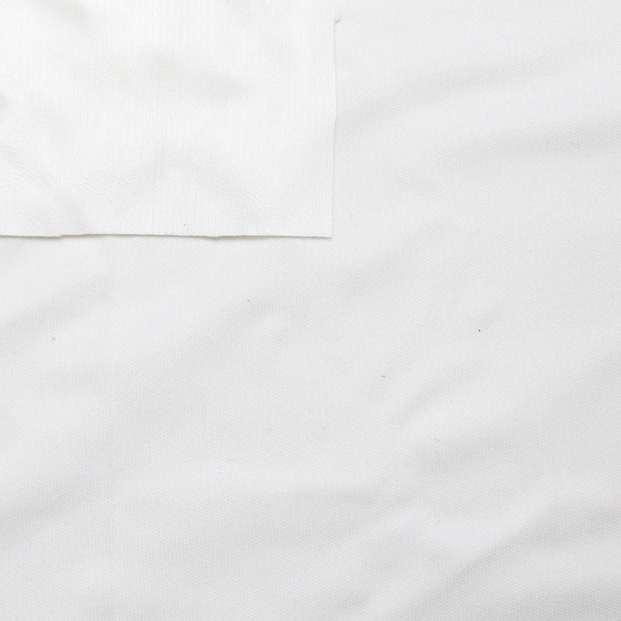 white Polyester Face knit laminated to Polyurethane back fabric