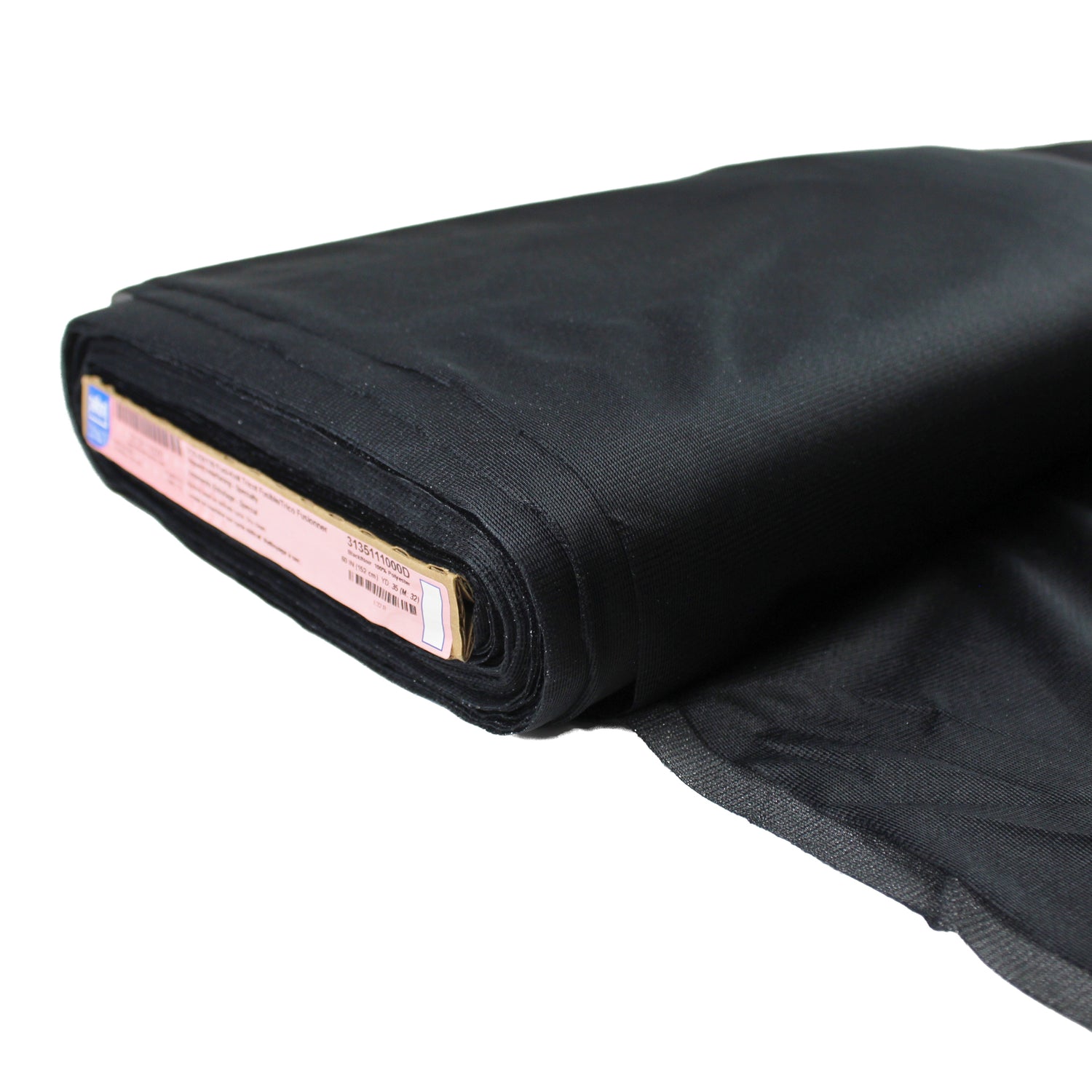 60 inch black polyester light weight fusible knit interfacing