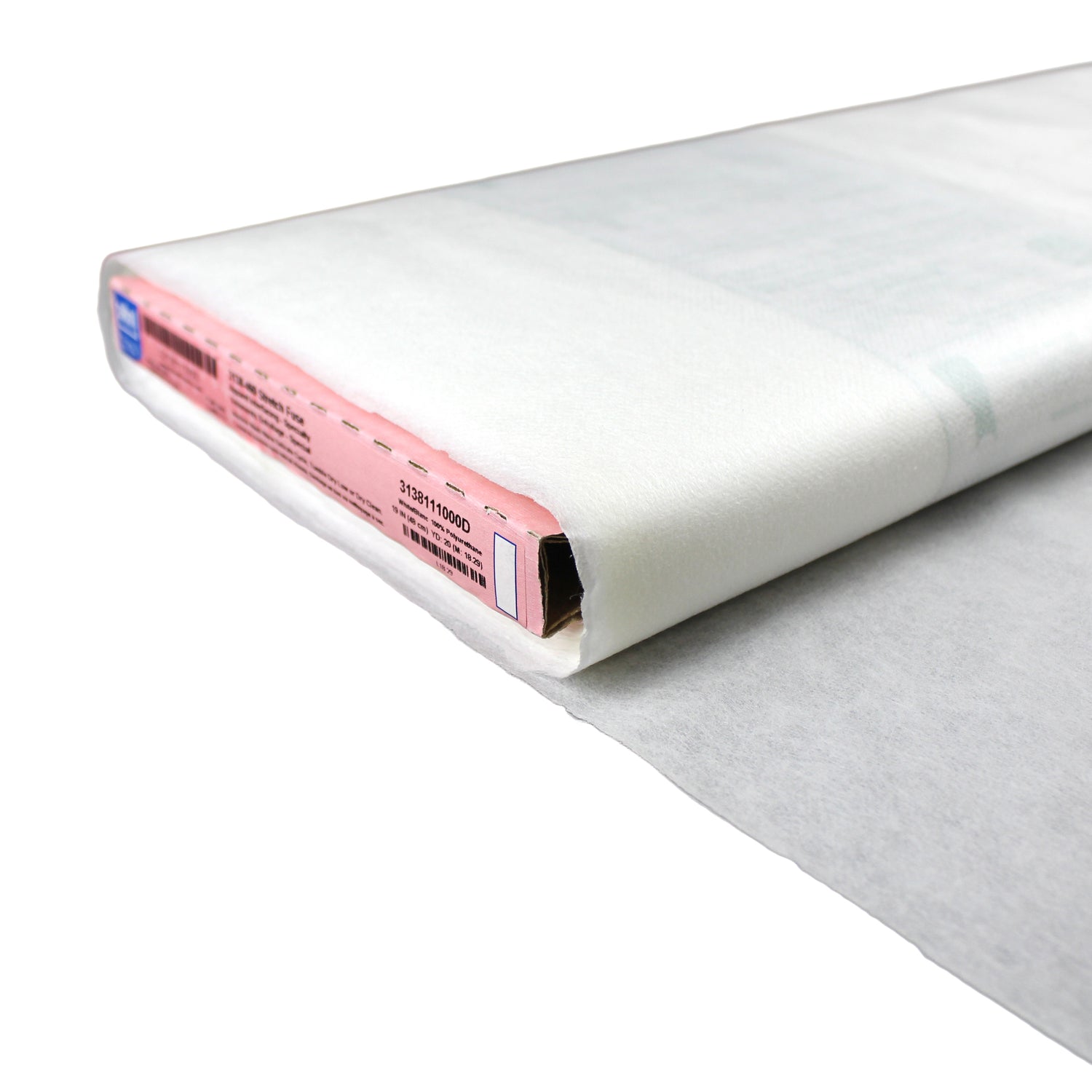 white light weight polyurethane cross stitch weave stretch fusible interfacing