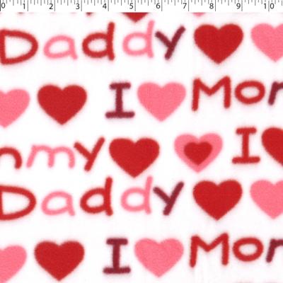 white/red love fleece