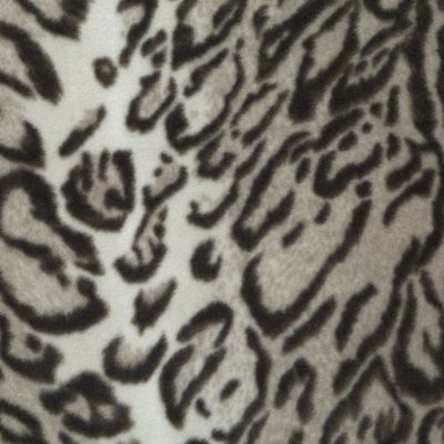 taupe medium weight polyester fleece leopard print 