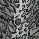 grey medium weight polyester fleece leopard print