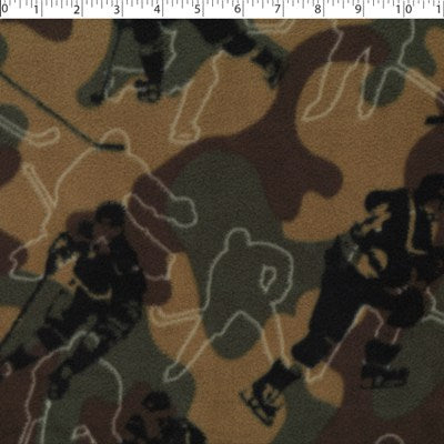 camouflage polyester fleece hockey player camouflage print