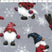 grey winter gnomes fleece