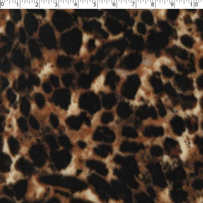 vanilla and sienna animal skin fleece